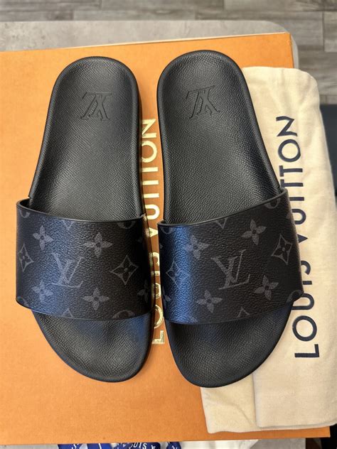 louis vuitton slides men|louis vuitton waterfront mule slides.